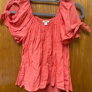 Timing Orange Blouse Top